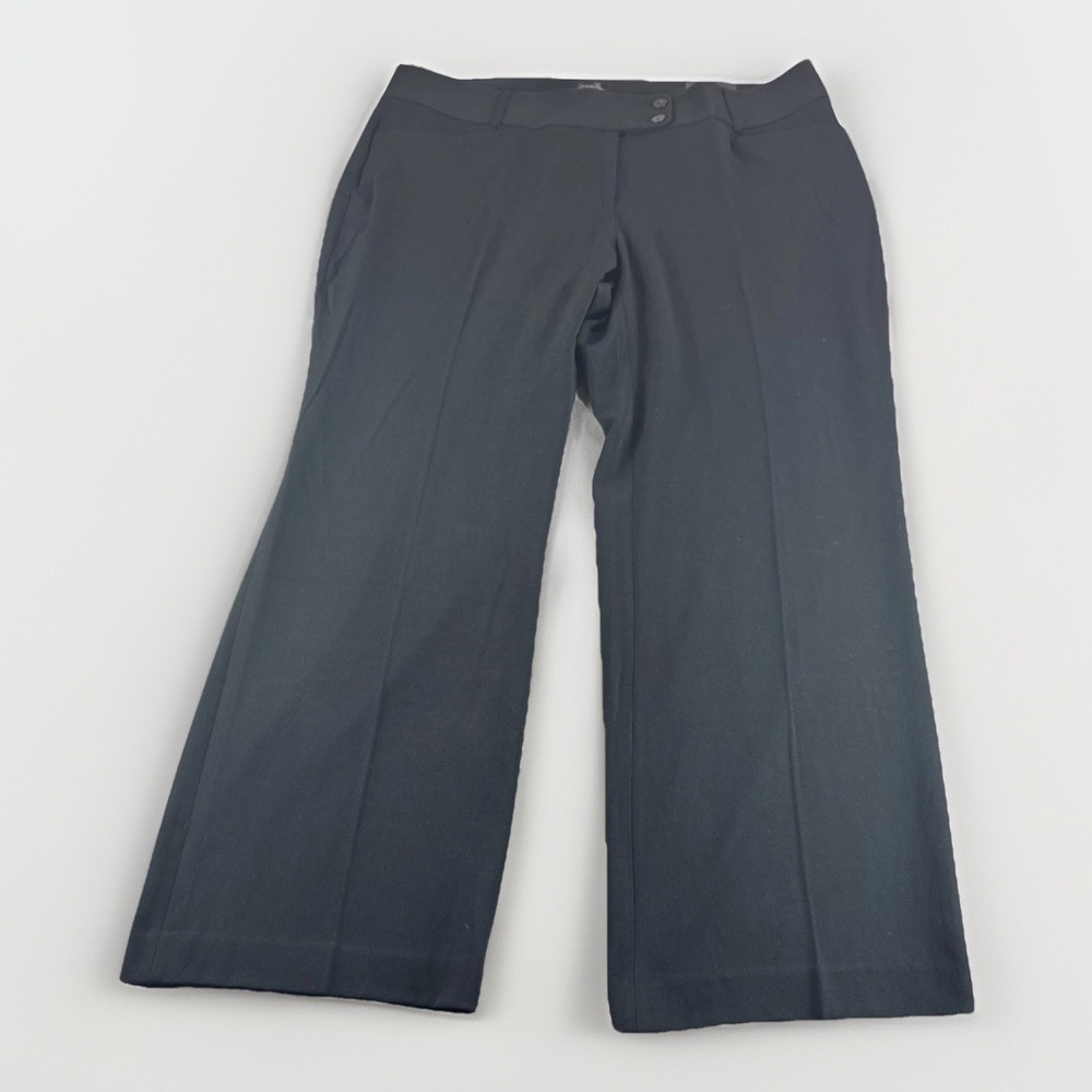 Rafaella Dress Pants Womens 20W Black Curvy Bootcut Slacks Chinos High Back Rise